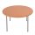 Kör alakú asztal, kör keresztmetszetű fém lábakkal, mmxmmx mm, Szürke/szürke színben