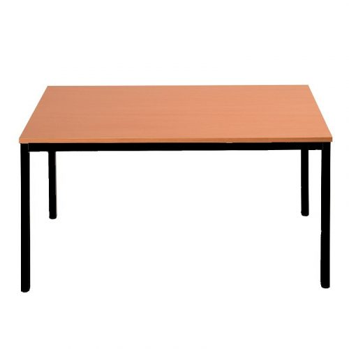 Téglalap alakú asztal négyzet keresztmetszetű lábakkal, 750mmx1000mmx700mm, Fekete/bükk színben
