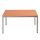 Téglalap alakú asztal kör keresztmetszetű lábakkal, 750mmx1200mmx600mm, Szürke/szürke színben