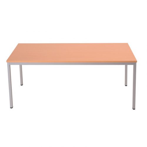 Téglalap alakú asztal kör keresztmetszetű lábakkal, 750mmx1600mmx600mm, Szürke/szürke színben