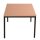 Négyzet alakú asztal négyzet keresztmetszetű lábakkal, 750mmx800mmx800mm, Fekete/bükk színben